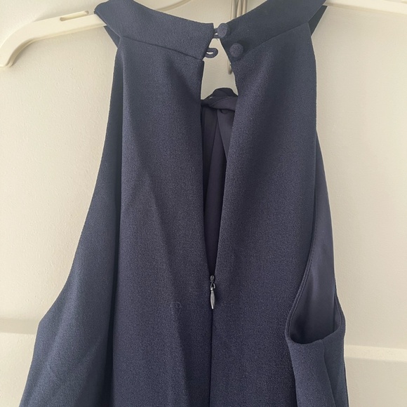 Julia Jordan Womens Halter Twist Neck Jumpsuit Navy 10 Pockets MSRP $138 NWT - Picture 7 of 14
